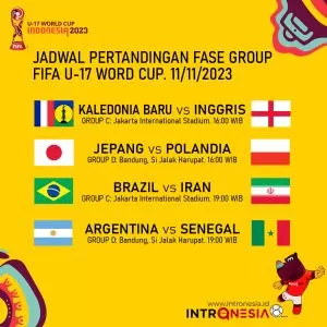 Jadwal Piala Dunia U-17, Sabtu 11 November 2023