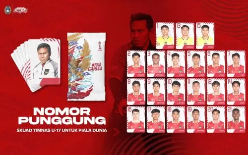 Nomor Punggung 21 Pemain Tim Nasional Indonesia di Piala Dunia U-17 2023