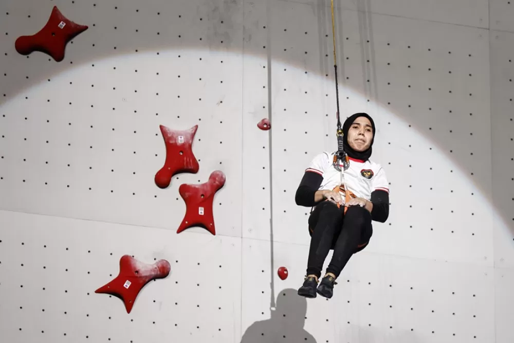 Rajiah Sallsabillah Bawa Pulang Perunggu dari Nomor Speed Putri Panjat Tebing Asian Games Hangzhou 2023