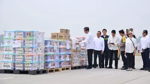 Presiden Jokowi Lepas Bantuan Kemanusiaan ke Palestina