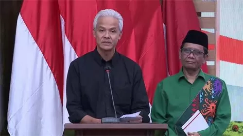 [Video] Pidato Lengkap Ganjar Setelah Mahfud MD ditunjuk Jadi Cawapres