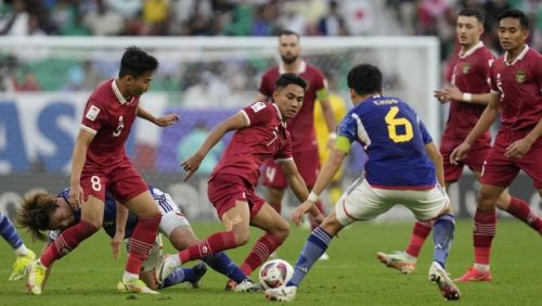 Timnas Indonesia vs Jepang dalam laga penyisihan group D piala asia 2024 Qatar