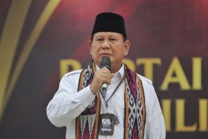 Ketua Umum Partai Gerakan Indonesia Raya (Gerindra) sekaligus bakal calon presiden (bacapres) Prabowo Subianto