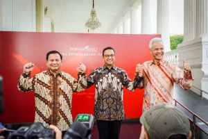 KPU Resmi Tetapkan Prabowo, Ganjar, Anies sebagai Capres 2024